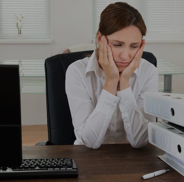 Stressed Worker Disengaged