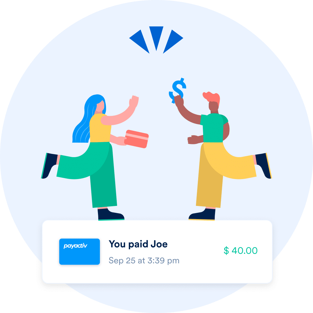 Easily send money to friends