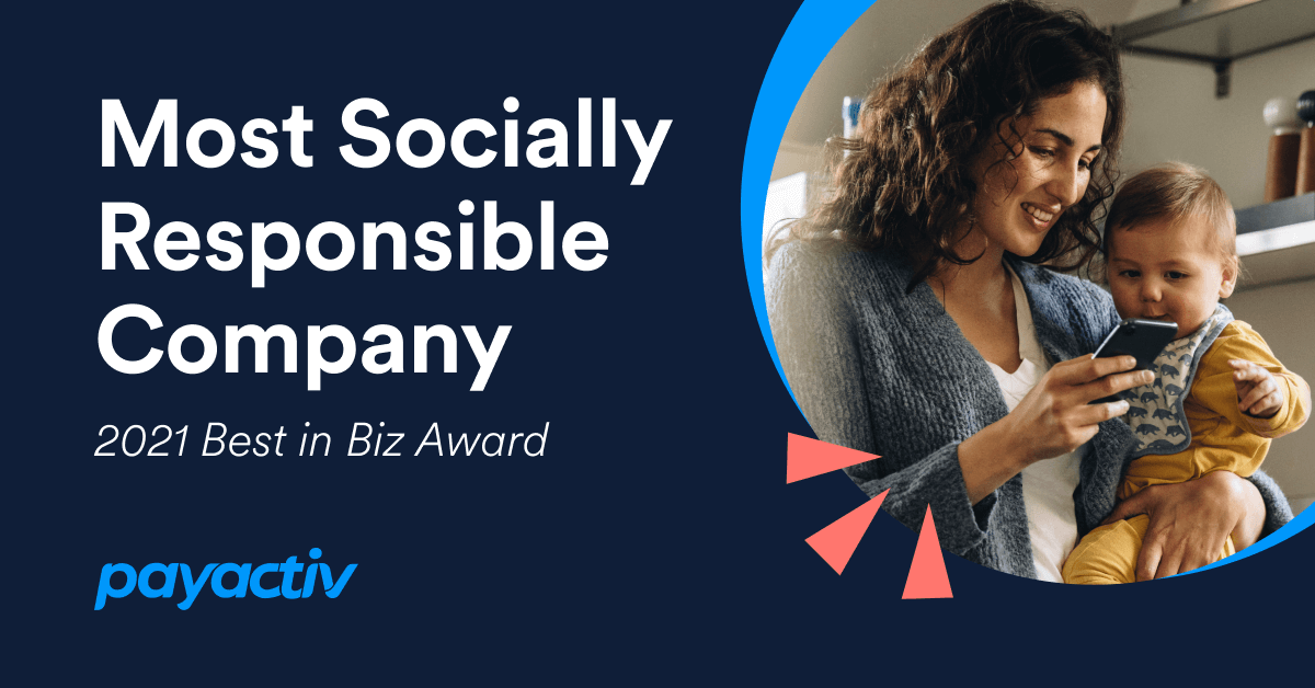 Payactiv Recognized as Most Socially Responsible Company of the Year by Best in Biz Awards 2021