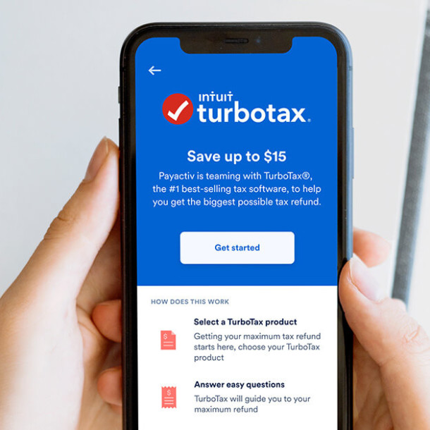 Save Up to $15 on TurboTax and Get Your Refund Faster With Payactiv