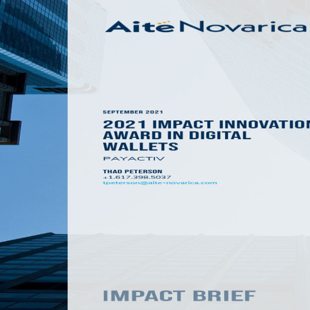 Aite-Novarica 2021 Impact Innovation Award in Digital Wallets Impact Brief